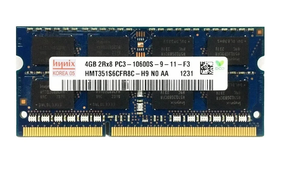 Laptop RAM Memory 4GB Hynix DDR3-1333MHz PC3 10600S SODIMM 204Pin - Image 2 of 3