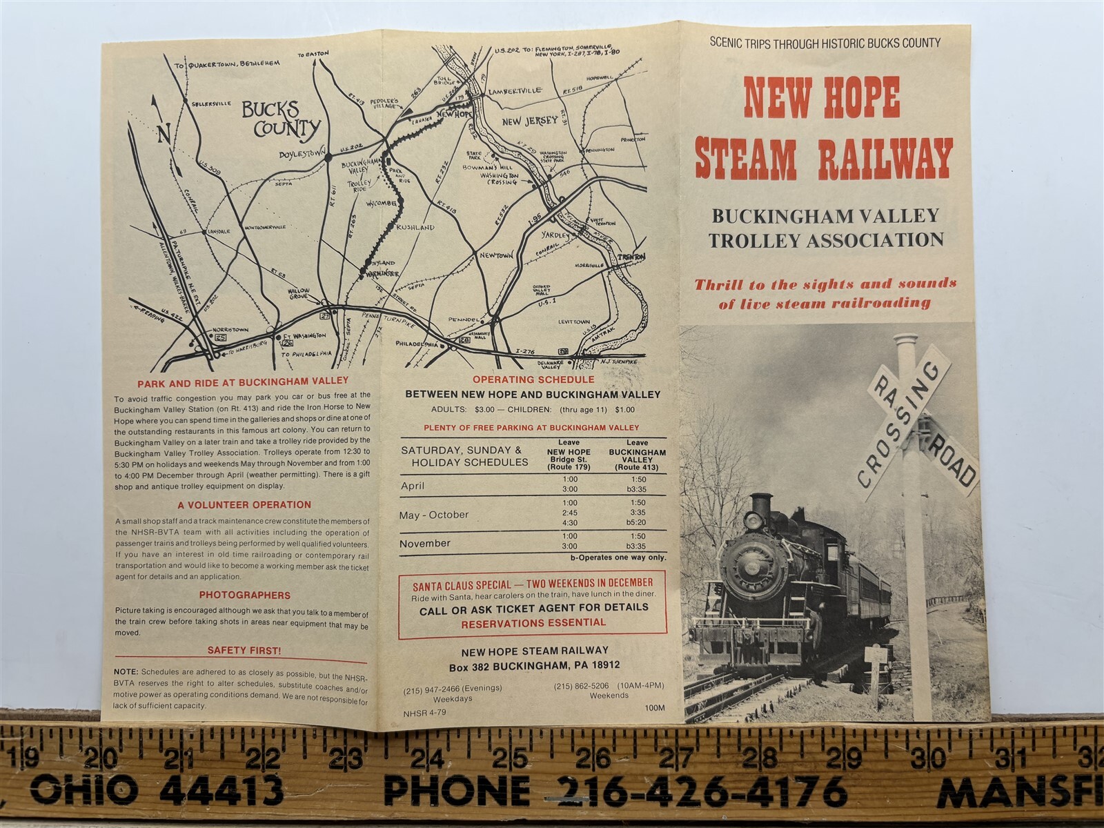 1970s 1980s New Hope Bucks County PA Steam Railway Brochure Vintage eBay