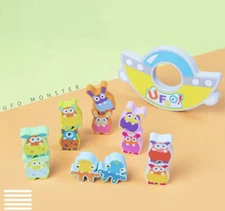 Balancing UFO Alien Wooden Blocks Fun Stacking Game for Kids Monster New