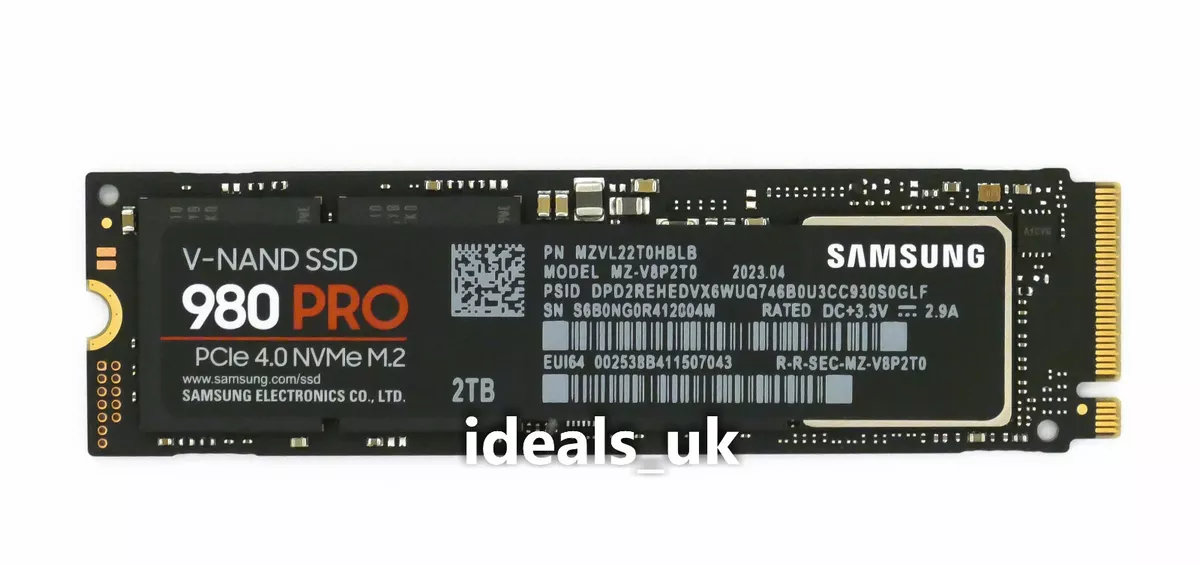 Samsung 980 PRO 2TB M.2 PCIe 4.0 x4 MZ V8P2T0 NVMe SSD Memory