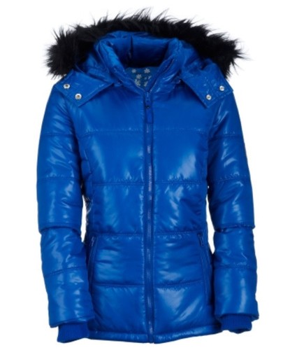 Nuevo Azul Aeropostale Aero 87 para mujer de piel sintética con capucha  Puffer chaqueta Abrigo Talle Grande | eBay