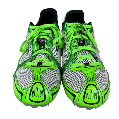 Brooks Track Shoes Mens 9 Medium B PR MD 54.26 Middle Distance Green Spikes - Picture 3 of 13