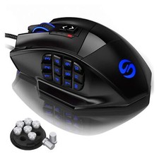 Venus Gaming Mouse RGB Wired 16400 DPI High Precision Laser Programmable MMO ...