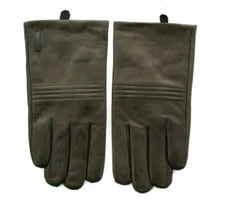 Calvin Klein Leather Gloves, Men's Touchscreen Glove with Bar Logo, $70