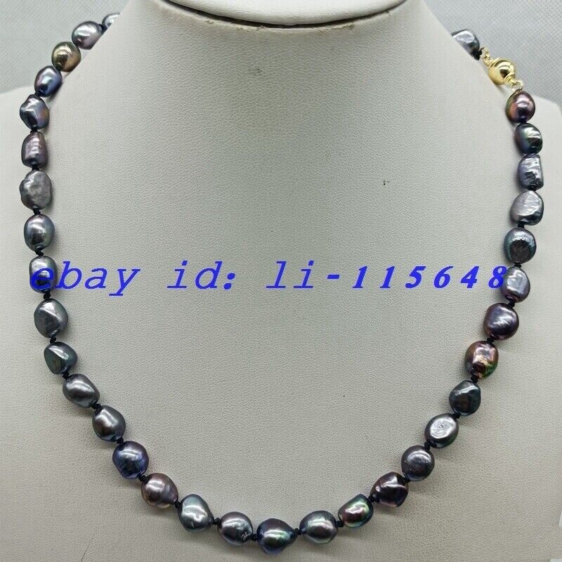 Tahitian Pearl Baroque Pearl Necklace Price Quality Natural 8-9mm