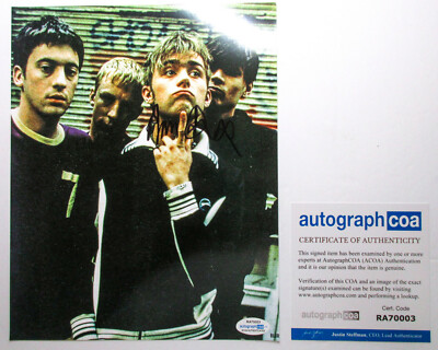 Damon Albarn Signed Autographed Blur 8x10 Photo ACOA D Gorillaz