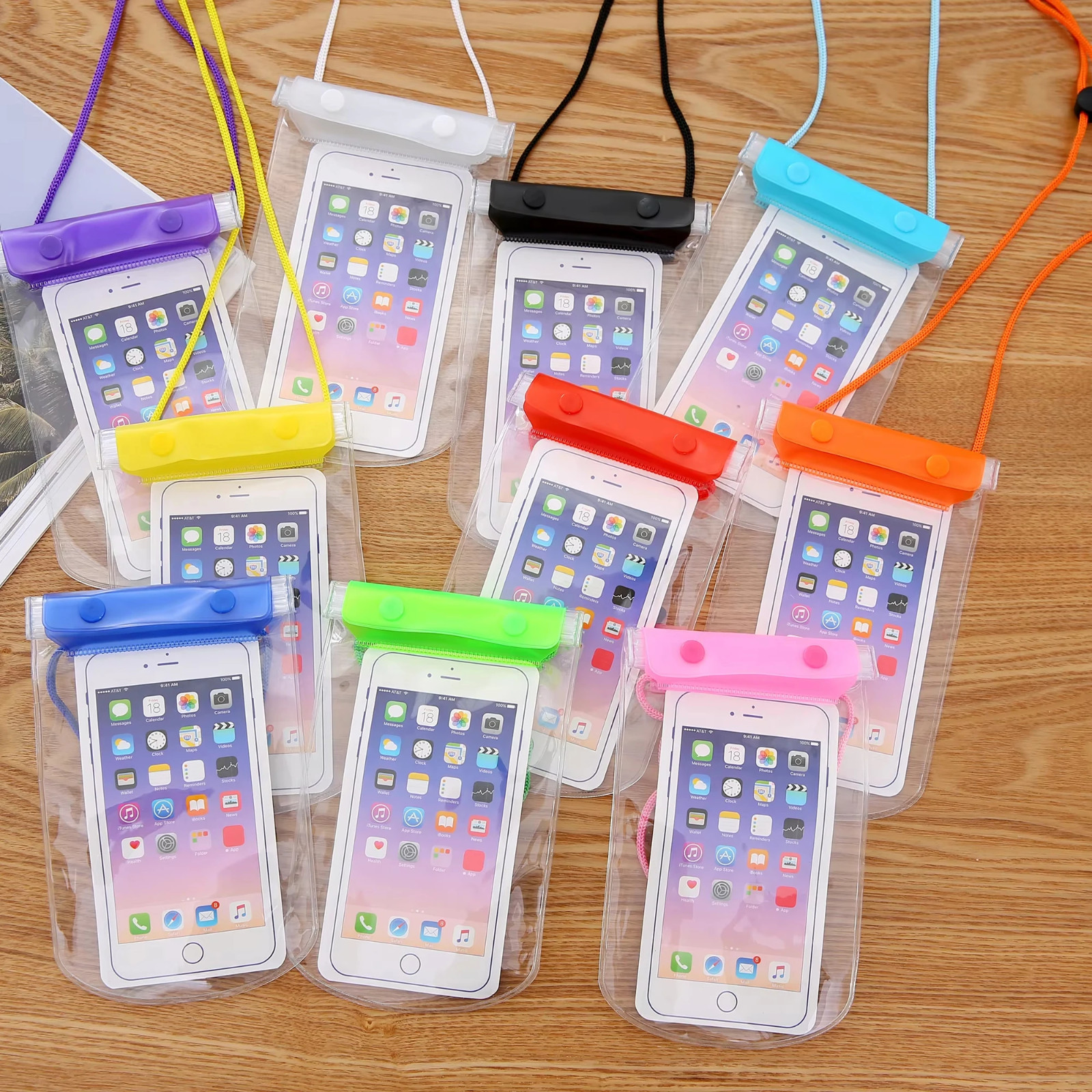 Paquete de 5 bolsas para teléfono a prueba de agua playa piscina río lago natación océano documentos