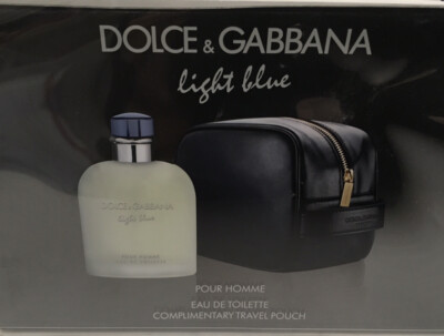 Dolce & Gabbana Light Blue EDT Spray For Men, 6.7 Fl oz w/Travel pouch NIB 