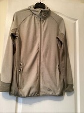 Trespass Detour Fleece Grey Stripe Full Zip Size M BNWOT