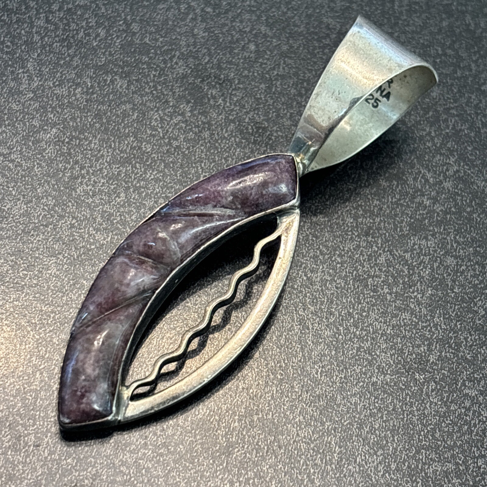 Jay King DTR Sterling Silver Amethyst Pendant Vin… - image 1