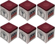 Silver Cup Billiard Chalk - 6 pack Burgundy