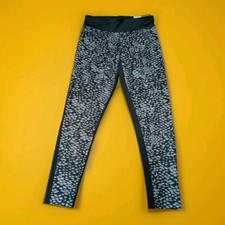NWT Adidas Womens Mid-Rise Leggings Long Tight Black Print Training Running SZ S