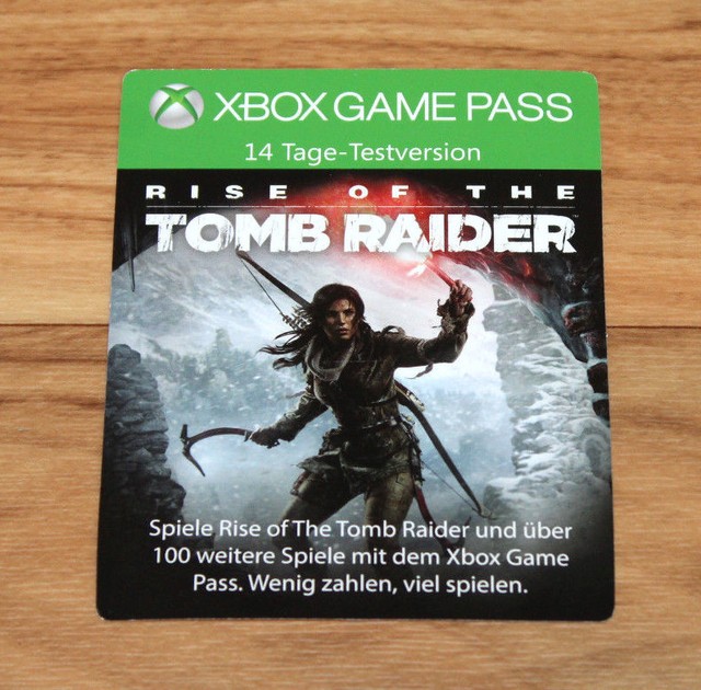 Xbox One Game Pass Collectible Card Rise of The Tomb Raider Rare