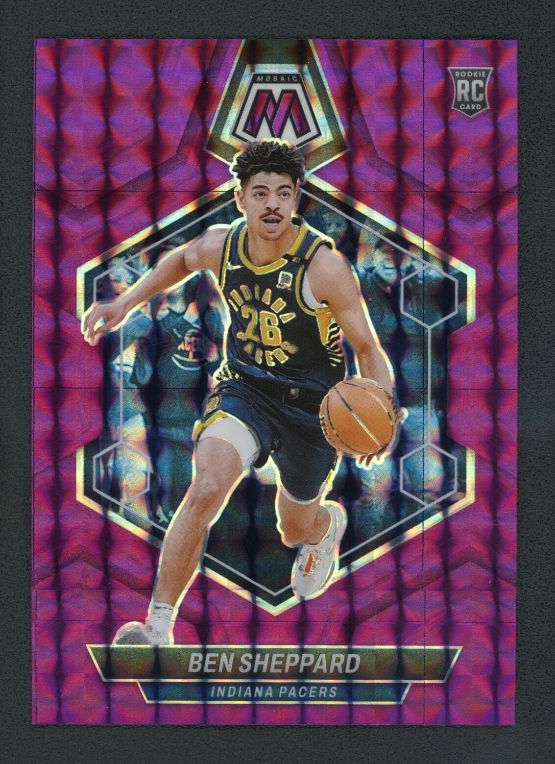 2023-24 BEN SHEPPARD 25/99 PANINI MOSAIC PURPLE ROOKIE RC #244