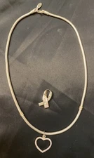 Pandora Authentic Necklace And Charm Size 17.5”  And extra Slider Charm NEW