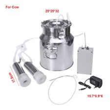 14L Stainless Barrel Automatic Milking Machine Dual Head Vacuum Pump Cow Milking