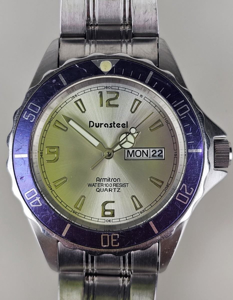 Durasteel All Sport Armitron PC33 20/1045P Calendar Rotating Bezel Watch  Works