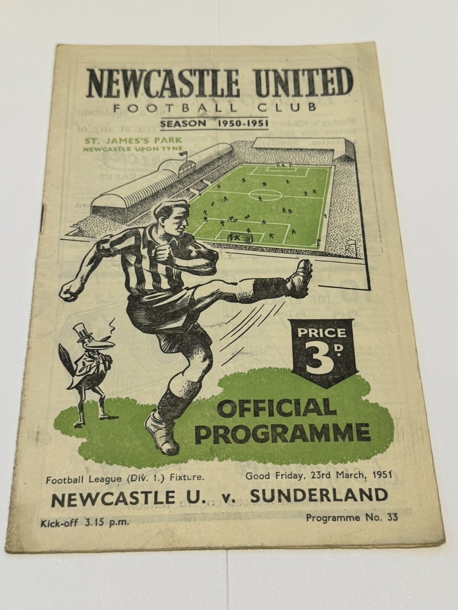 1950/51 Newcastle United v Sunderland 23 March 1951 UK