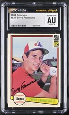 1982 Donruss #627 Terry Francona Autograph RCCGC AU x JSA 9