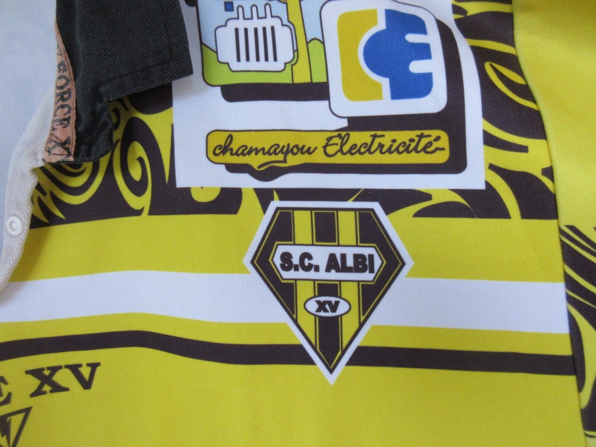Maillot Rugby SC Albi Vintage - N°6 Force XV - Taille XXL - Jaune