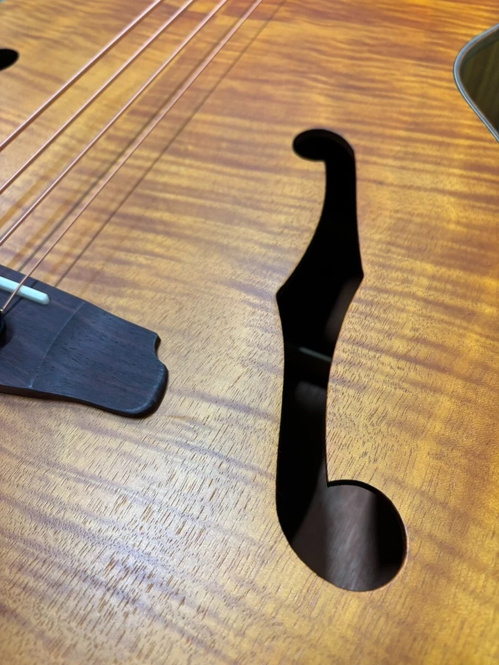 Aria Pro II FEB-F2/FL STBR Acoustic-Electric Bass Guitar Stained Brown - Image 3 of 4