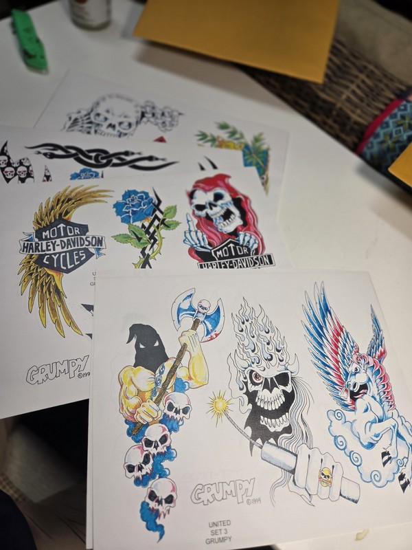 Traditional Vintage 30  Sheets Tattoo Flash Sets   Bw Color Joseph Hamilton