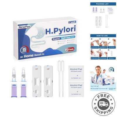 Reliable H Pylori  Kit - 2 Easy-to-Use Tests, Results in Just 15 Minutes