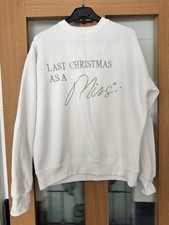 Six Stories Women's Medium Sweatshirt Last Christmas as a Miss