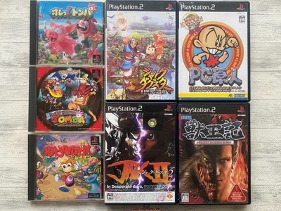 SONY PS 1 2 Tomba & Rayman & Jack and Daxter 1 2 & PC Genjin Joyouki aus Japan
