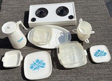 Lot 24Vintage Childs Toy dishes Dishes corn flower plates, Cook set Corning Ware