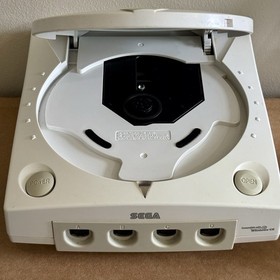 Sega Dreamcast Console System & Crazy Taxi Game (Disc Only) & Cables WORKS GREAT