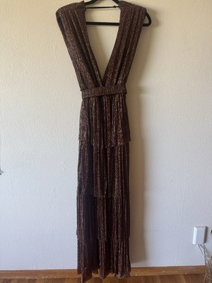 sabina musayev brown dress SABINA MUSAYEV Flynn Dress