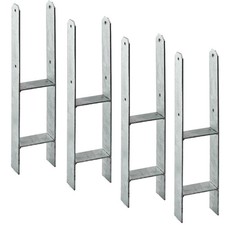 4x Pfostenanker H-Anker 101 mm Pfostenschuh f&uuml;r Pfosten 10x10 cm Carport 5mm