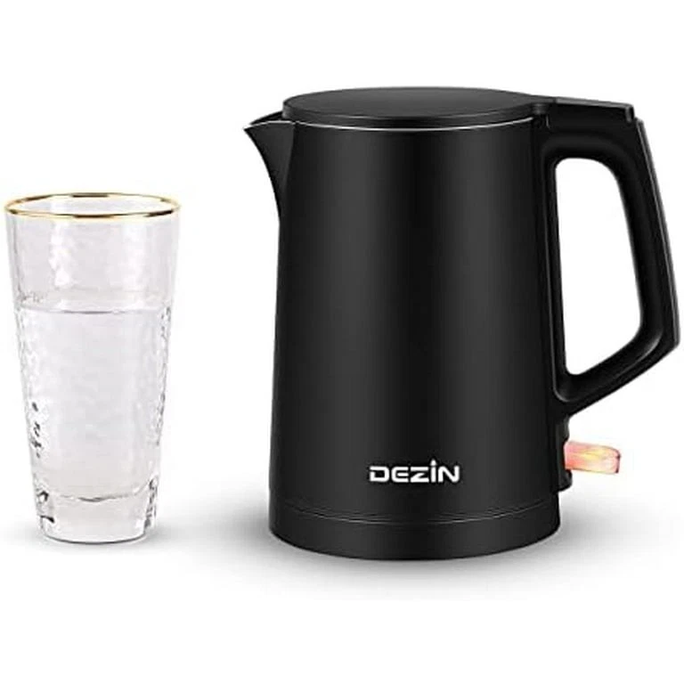 Electric Kettle 0.8L Double Wall Stainless Steel Travel Kettle Auto Shut-Off