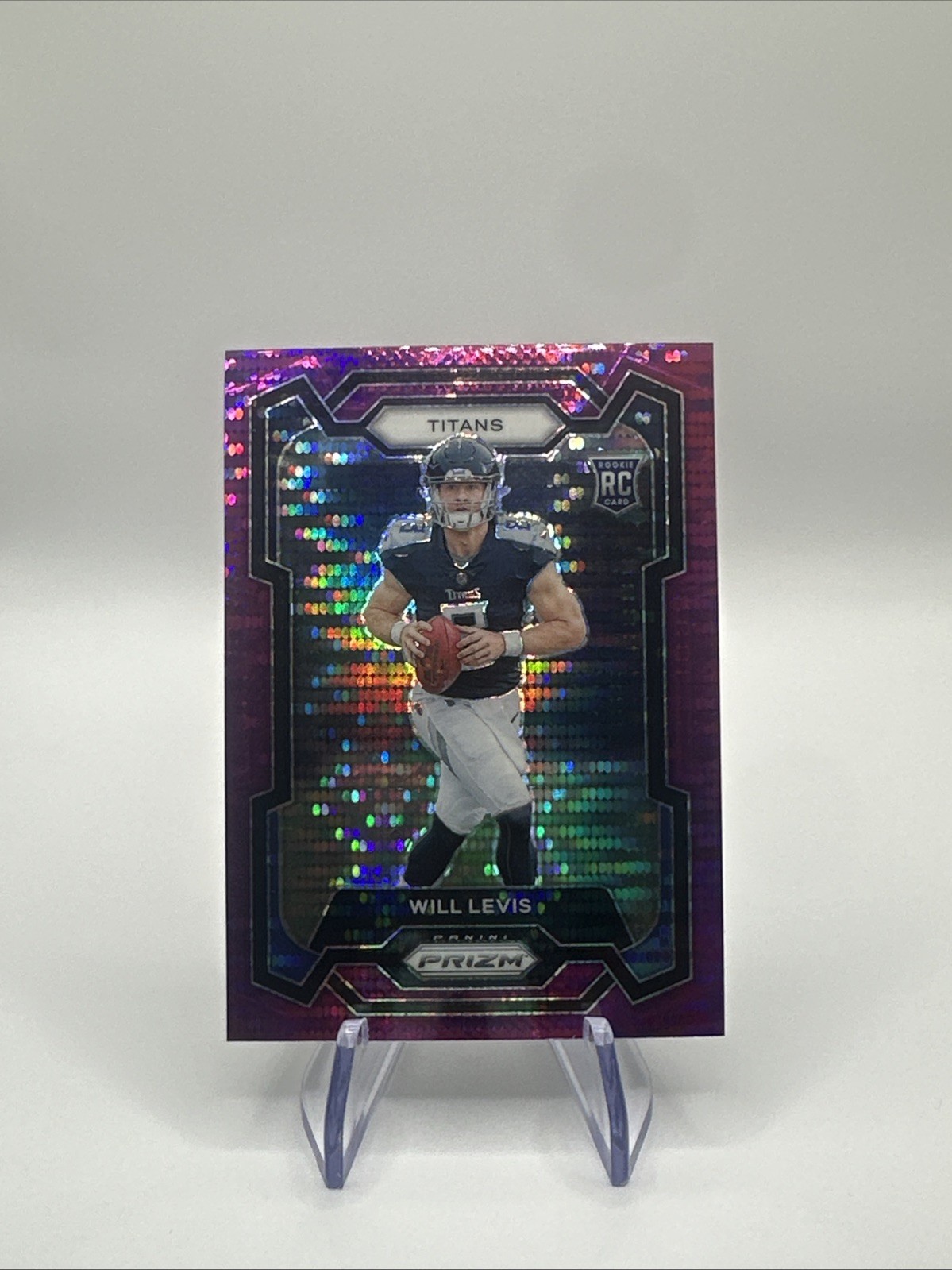 Will Levis 2023 Panini Prizm RC Purple Pulsar SP #397 Titans