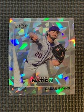 2026 Hoja Nación de Béisbol Casan Evans #/65 1990 Mini Base Cristal Plata 90B-13