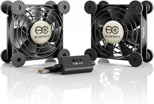 Dual USB Cooling Fan for Electronics Cabinet Console