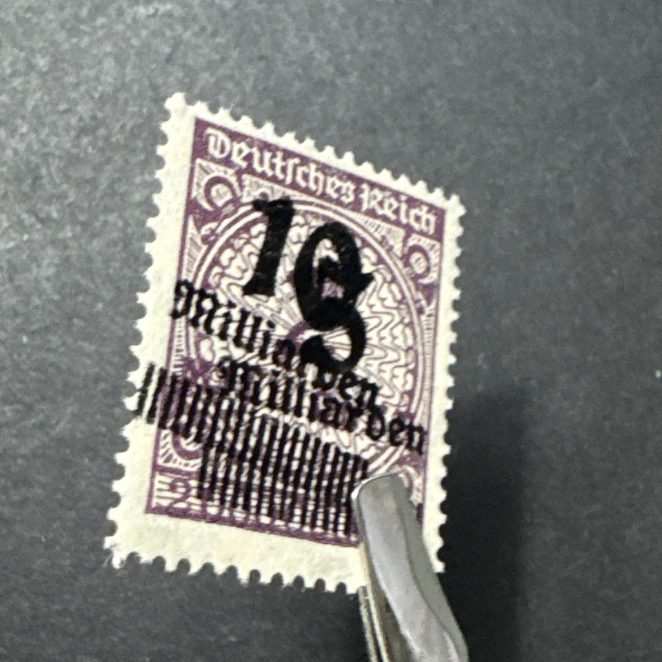 Sello coleccionable firmado MNH Reino alemán 1923 10Md en 5Md en 2M Foto 3 de 4