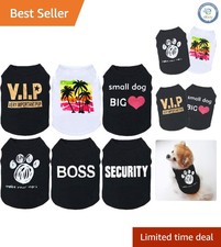 Stylish 6-Pack Sleeveless Dog T-Shirts for Small Pets - Perfect for All Seasons