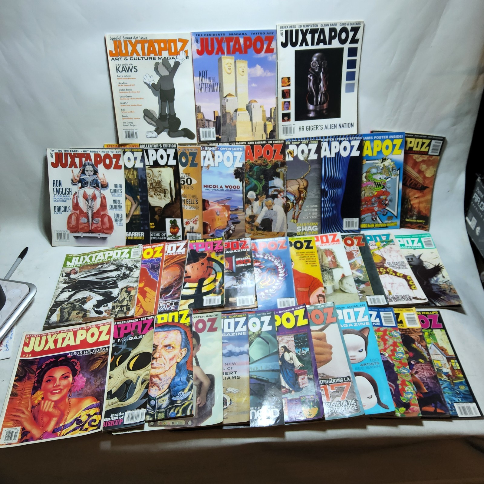 36 vintage Juxtapoz art magazines bundle lowbrow modern urban collectors 97-04
