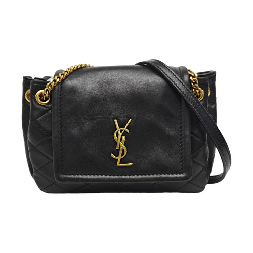 【Authentic】 Yves Saint Laurent NOLITA Black Suede Handbags (DDP)