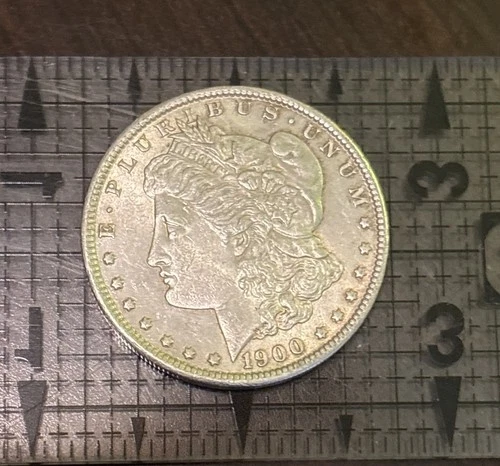 1900 Morgan Silver Dollar 1900 P AU .90 Silver  90 % Beautiful Coin