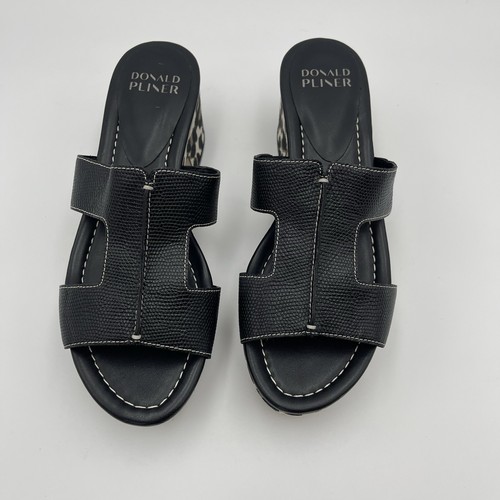 Donald Pliner Disco Lizard Embossed Platform Heeled Sandal SZ 8.5-MSRP $228 - Picture 10 of 11