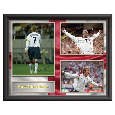 David Beckham Signed Framed Printed Autograph Photo Print Fan Gift