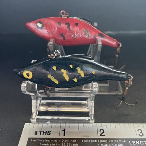 Pair Of Vintage Fisherman Painted Rattlin Rapala Fishing Lures 