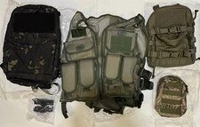 Airsoft Paintball Gear Lot - Tac Vest - Hydration Pack - Pouch -New Free S/H