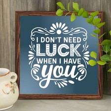 St Patricks Day Love Quote Wooden Plaque Irish Shamrock Home Decoration Sign