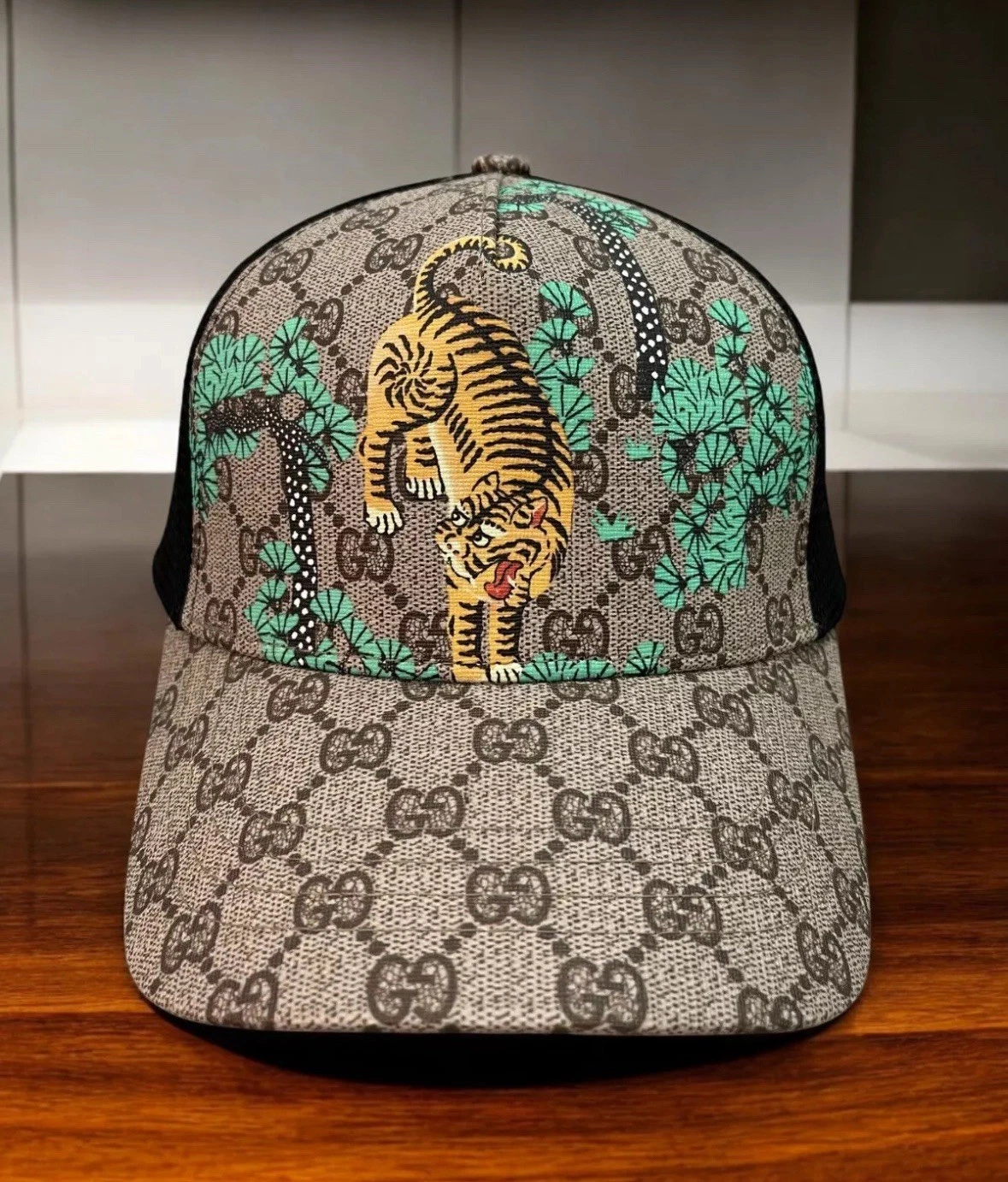 Authentique casquette de baseball Gucci chapeau Forest Tiger taille M excellent état