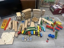 Huge Wooden Train Track Lot 120 Pc For Brio Thomas Friends Track And Cars