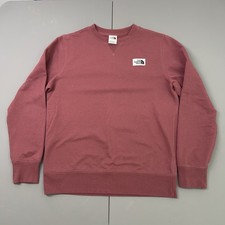 The North Face Heritage Patch Crew Fleece Sweatshirt Women's M Red Pullover